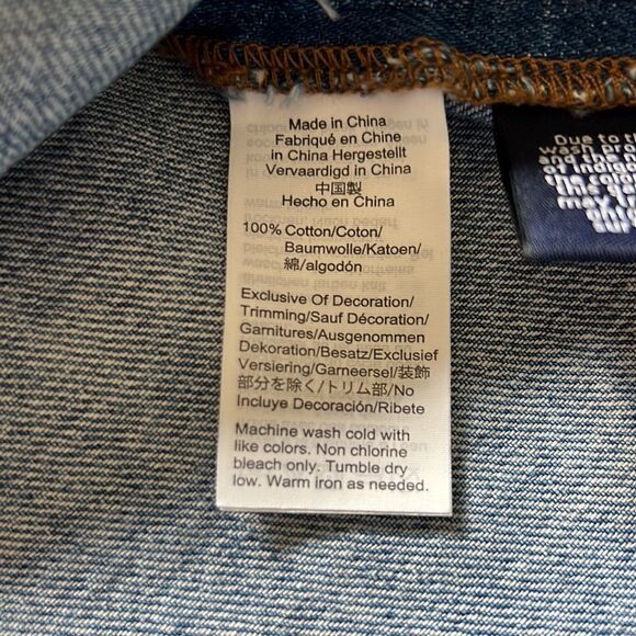 MADEWELL Women’s Rigid Denim A-Line Cutout Mini Skirt Blue Size 25 - Picture 14 of 14